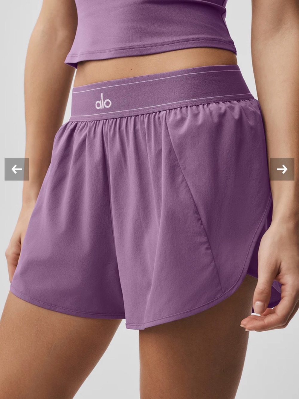 ALO Yoga Match Point Short Medium Limited: Plum Kiss NWT